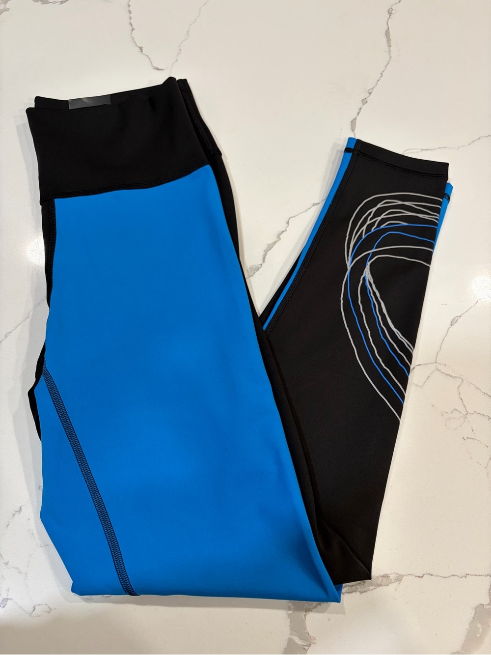 adidas x Peloton Blue and Black Training Leggings